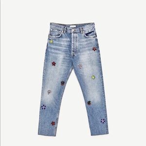 Zara jeans with embellishments